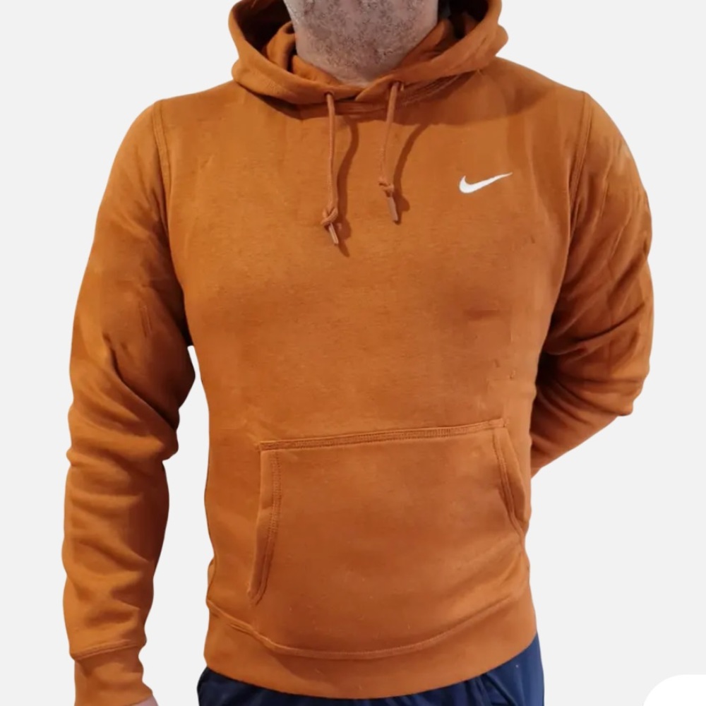 Nike Men Pull-Over Hoodie Brown size small